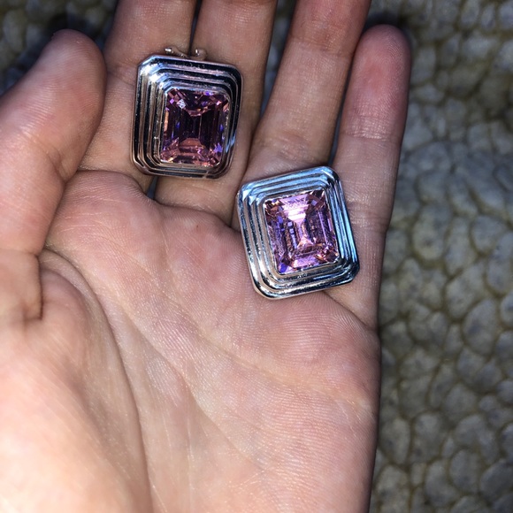 Pink Silver Earrings ❤️ - Picture 6 of 6